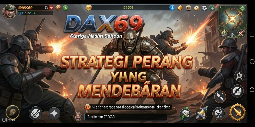 Tampilan gameplay strategi mendebarkan di DAX69.