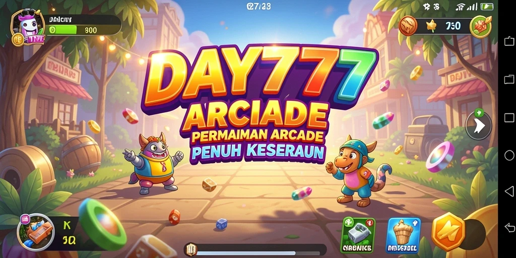 Tangkapan layar DAY777 menampilkan aksi seru dalam permainan Arcade.