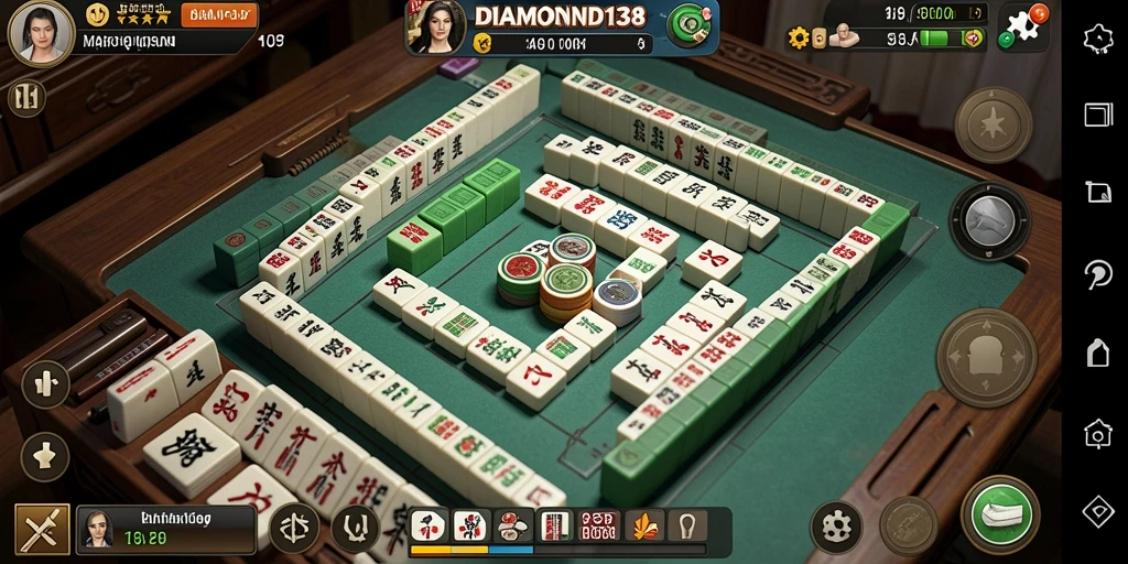 Tampilan menarik dari gameplay Mahjong DIAMOND138 yang menantang.