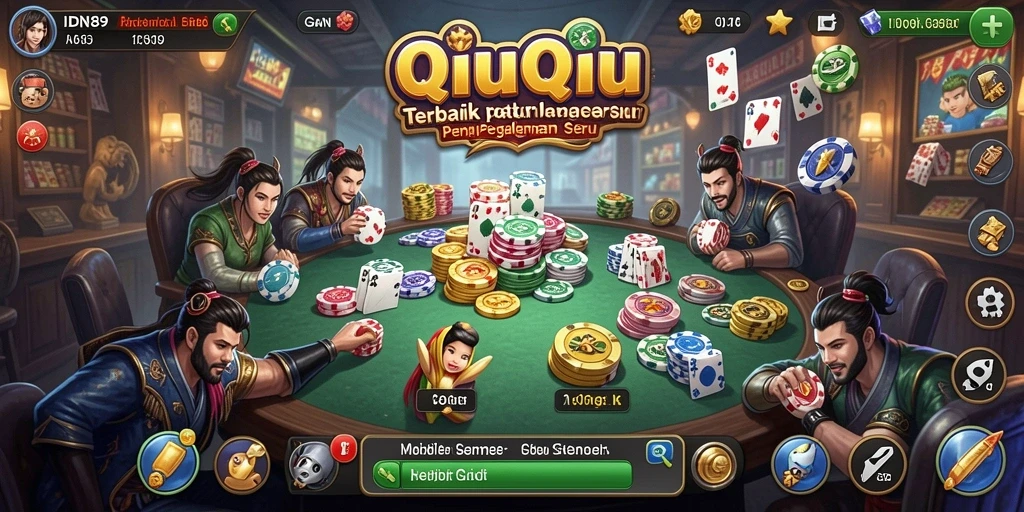 Tampilan gameplay QiuQiu yang menarik dan kompetitif.