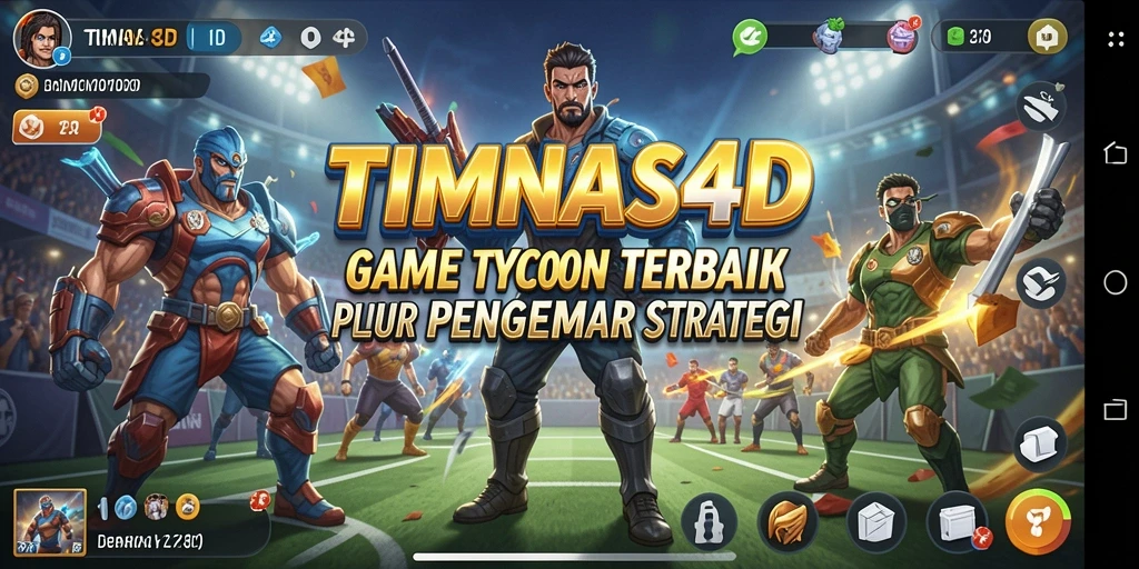 Tangkapan layar gameplay Tycoon TIMNAS4D yang menarik dan dinamis.